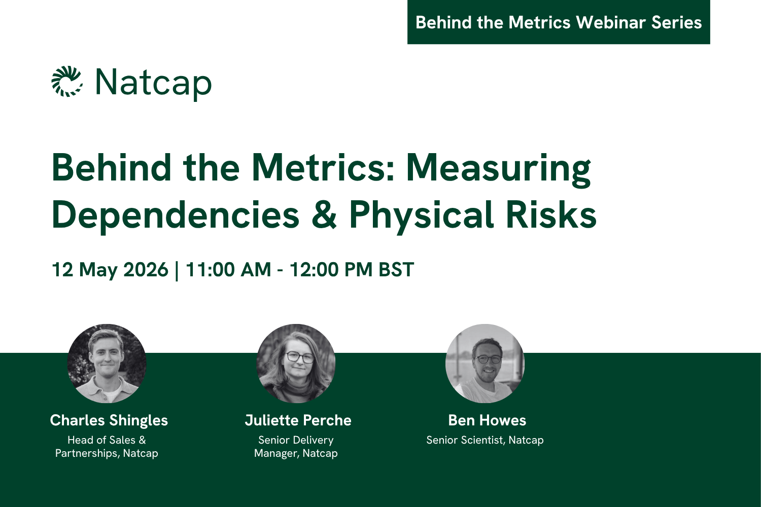 Natcap Webinar - Behind the Metrics - Measuring Dependencies & Physical Risks